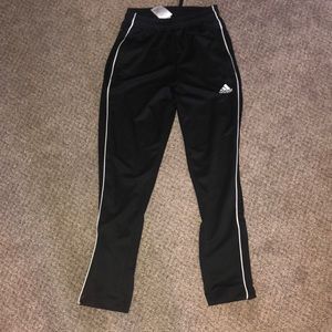 Black adidas track pants